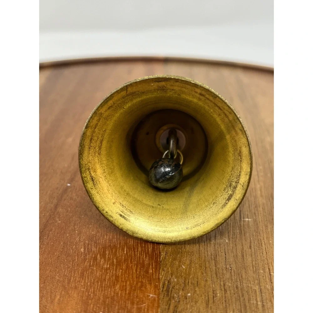 Vintage Brass Bell Ornate Handle Decorative Desk‎ Bell Tabletop